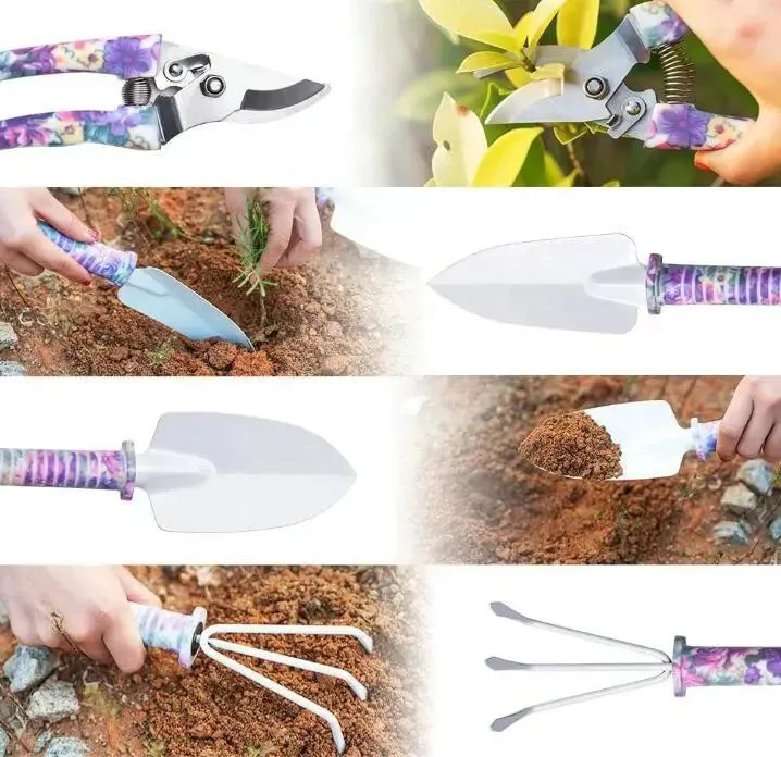 Small Kids 5PCS Garden Hand Tool with Printing Tool Set