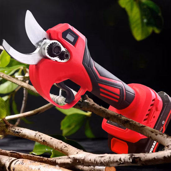 Gdago Akku-Gartenschere, klassische Elektro-Gartenschere, Hausgartengeräte mit 25 mm Schnittdurchmesser für Hecke, Baum, Obst, Busch, Obstgarten (PS01)
